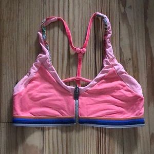 Maaji reversible zip front sporty Bikini top